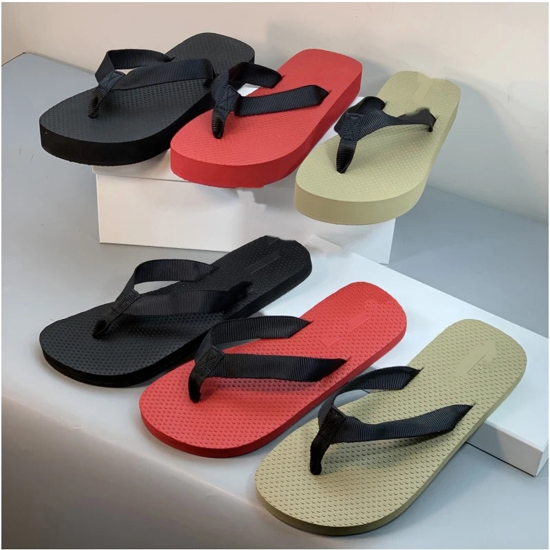 25 year new minimalist and versatile women's clip toe nude comfortable casual beach flip flops