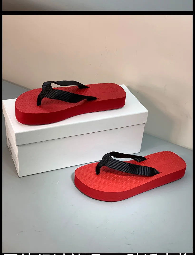 25 year new minimalist and versatile women's clip toe nude comfortable casual beach flip flops