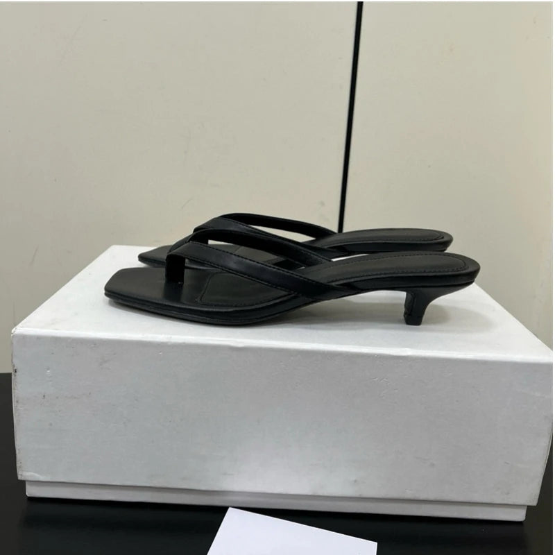 25 year summer new leather suede cat and versatile flip flops