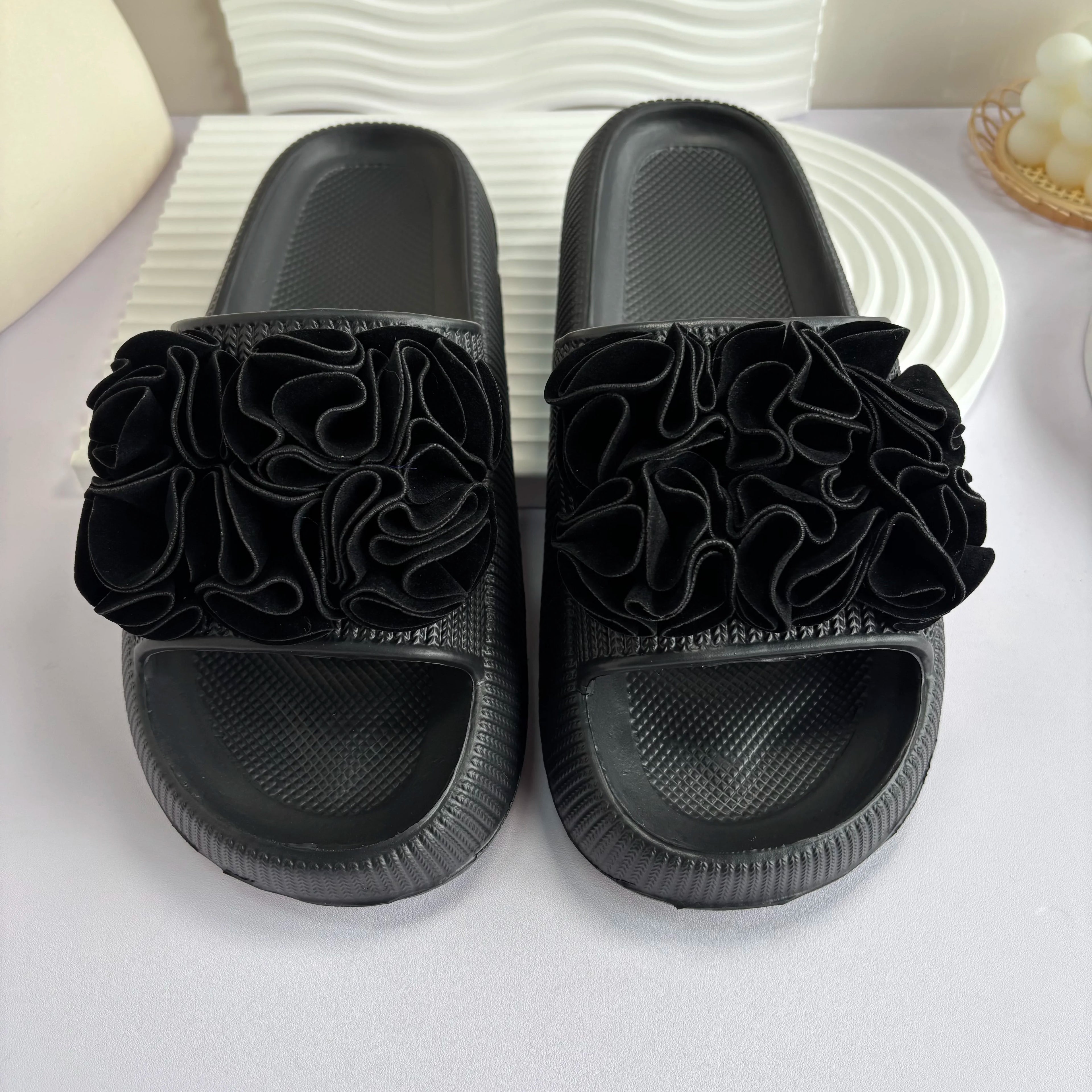 Summer Women Comfort Flip-Flop Leopard Bow Soft Thick-Soled Cloud Slippers Travel Vacation Beach Shoes New Women Sandals