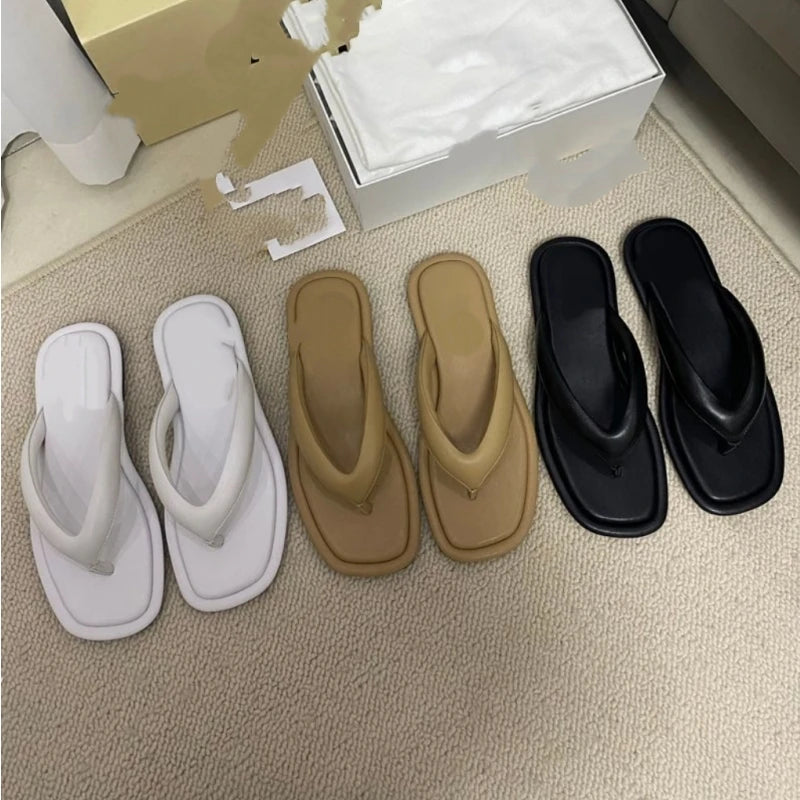 25 year summer new fairy style leather flat bottomed toe versatile casual beach sandals