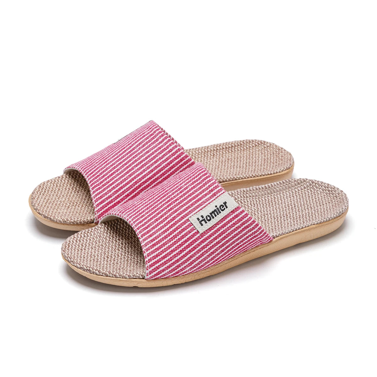 Fabric Unisex Slippers Summer Slip-On Indoor Slippers Non-Slip Breathable Home Slippers