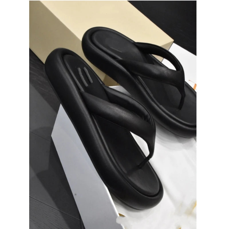 25 years of high-end genuine leather thick soled, raised toe, herringbone beach sandals from Europe and America